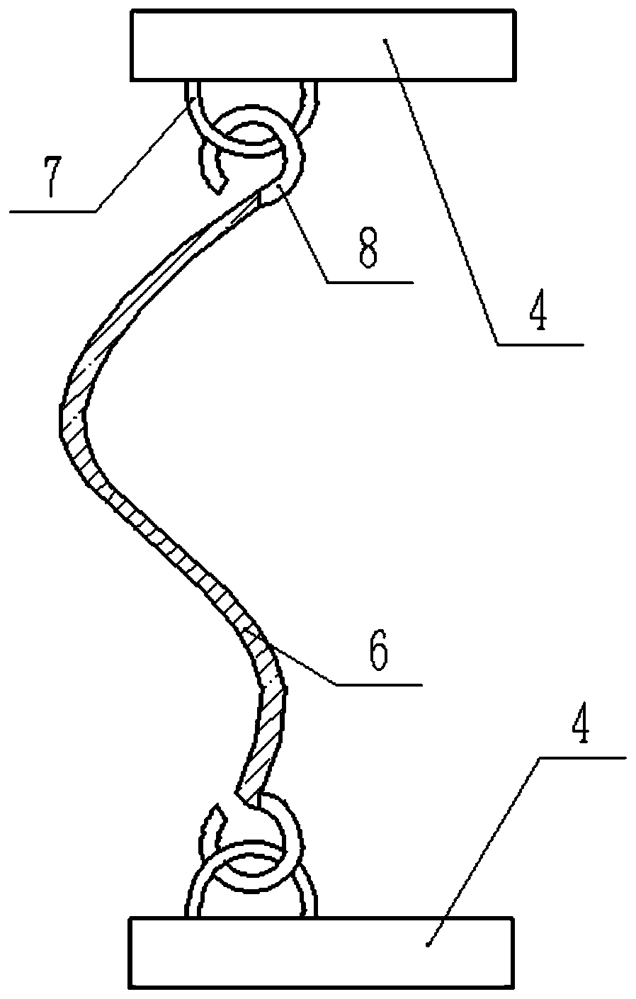 Retaining device for prevention and control of water soil erosion