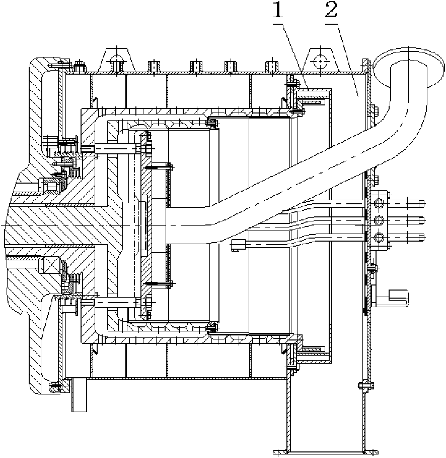 Wear-resistant collecting vat of charging centrifugal machine