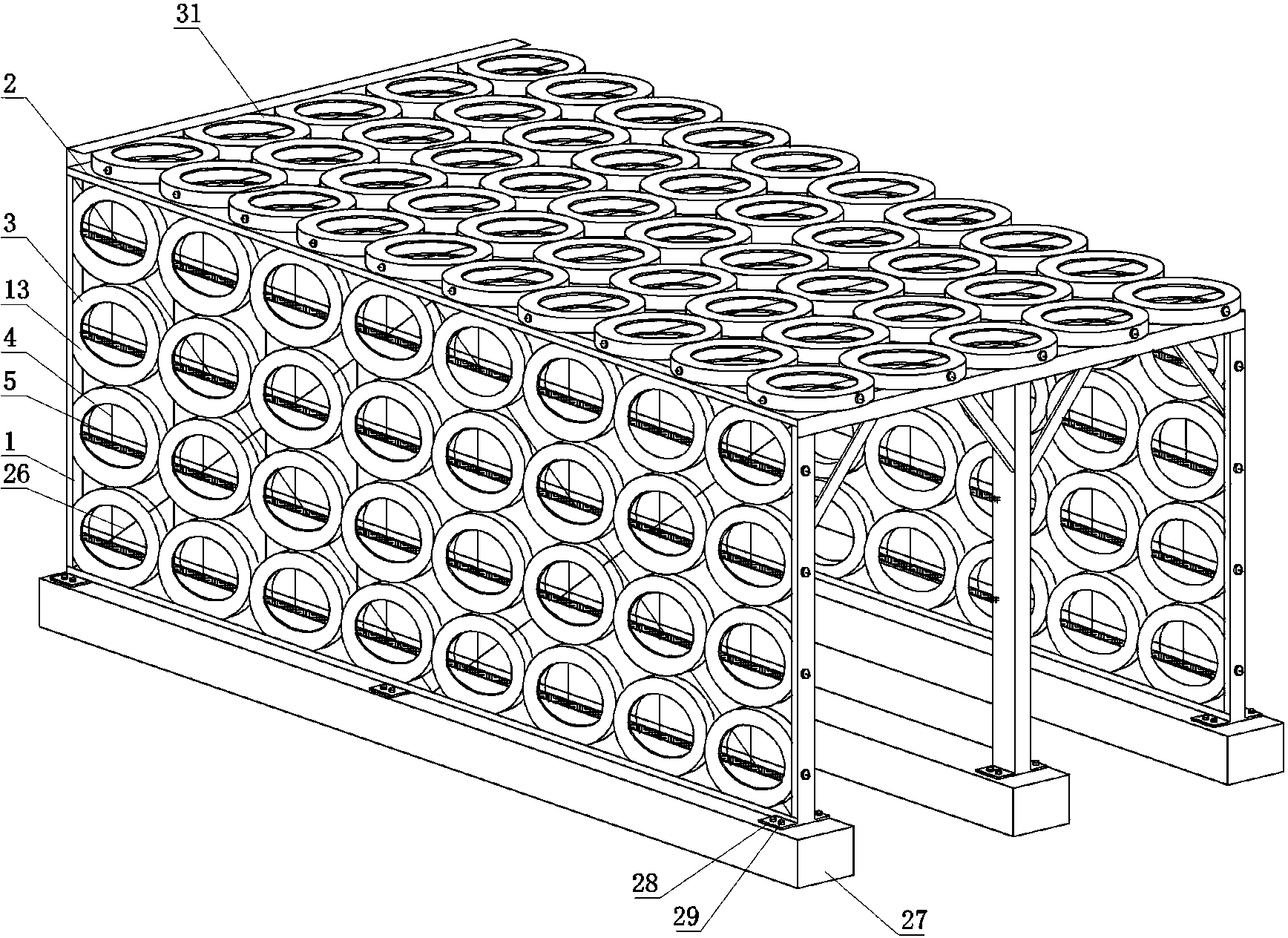 Boulevard formed by junked tires