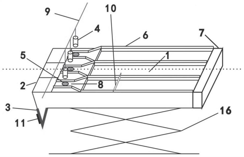 Wind erosion particle starting wind speed testing device, testing system and testing method for wind tunnel