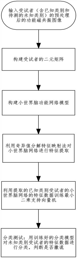 Computer classification polygraph recognition method based on fmri small world brain network