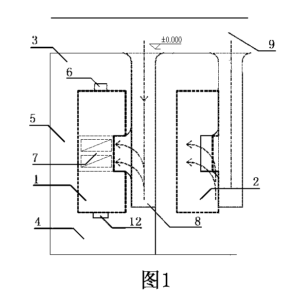 Small-face-width large-depth and large-courtyard land-saving residential building