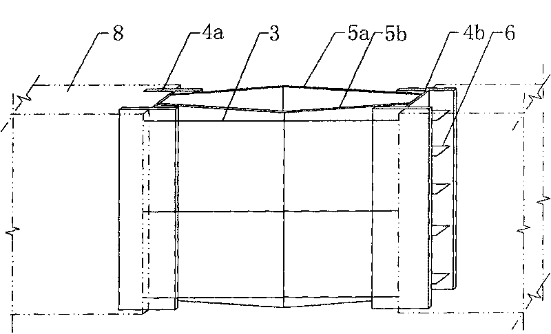 Post-pouring type deformation device and construction method thereof