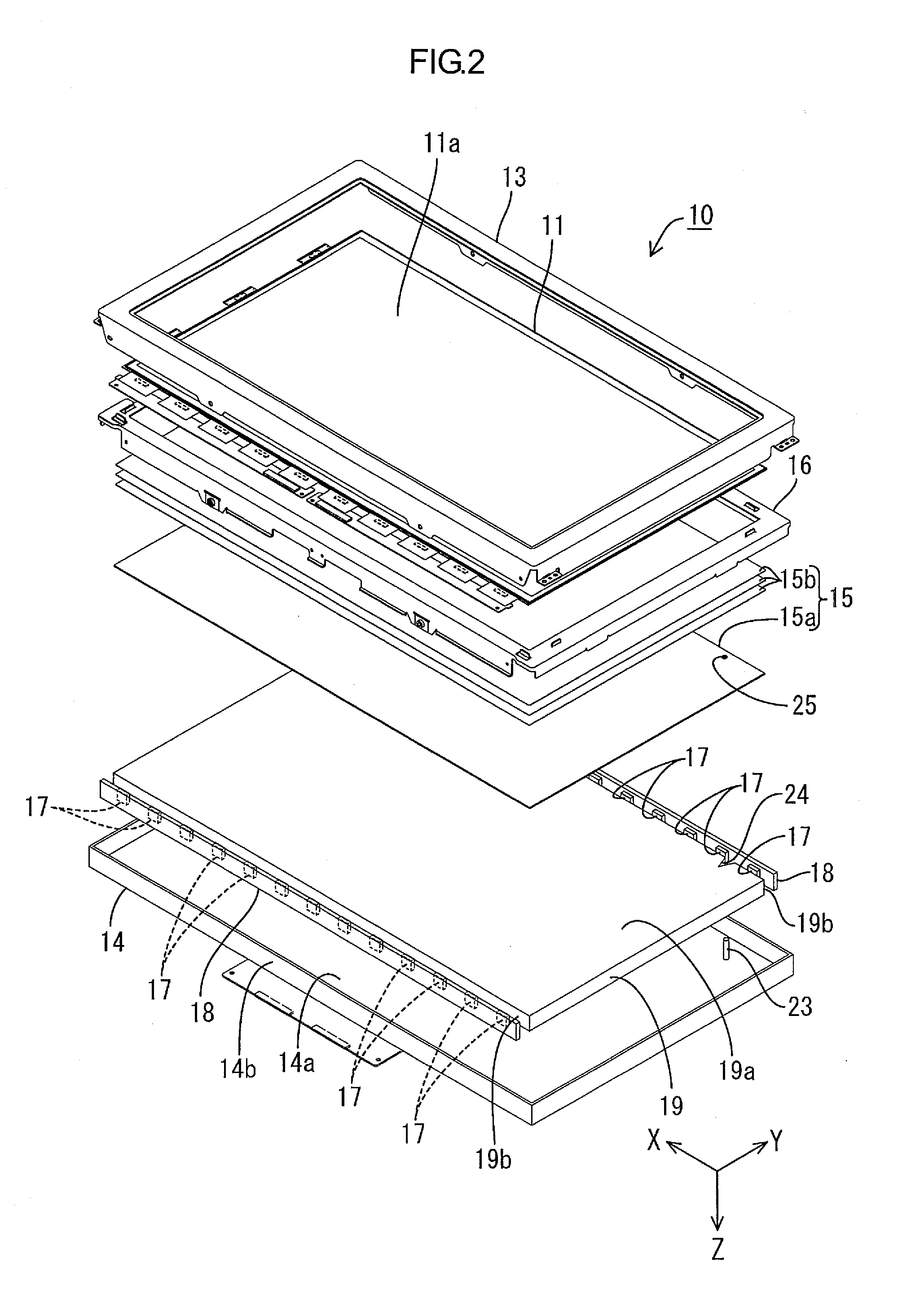 Lighting device, display device and television receiver