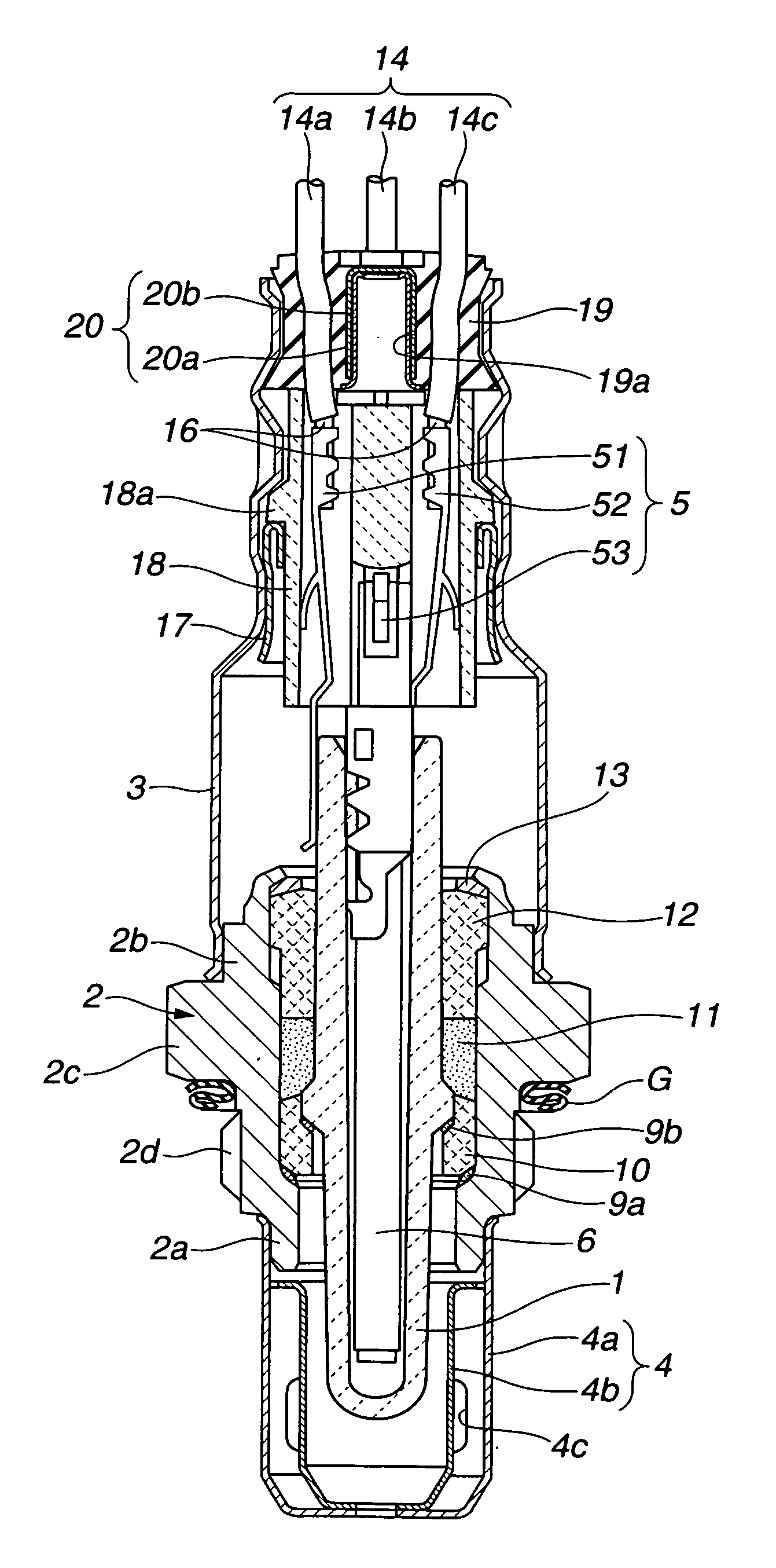 Crimp contact and gas sensor