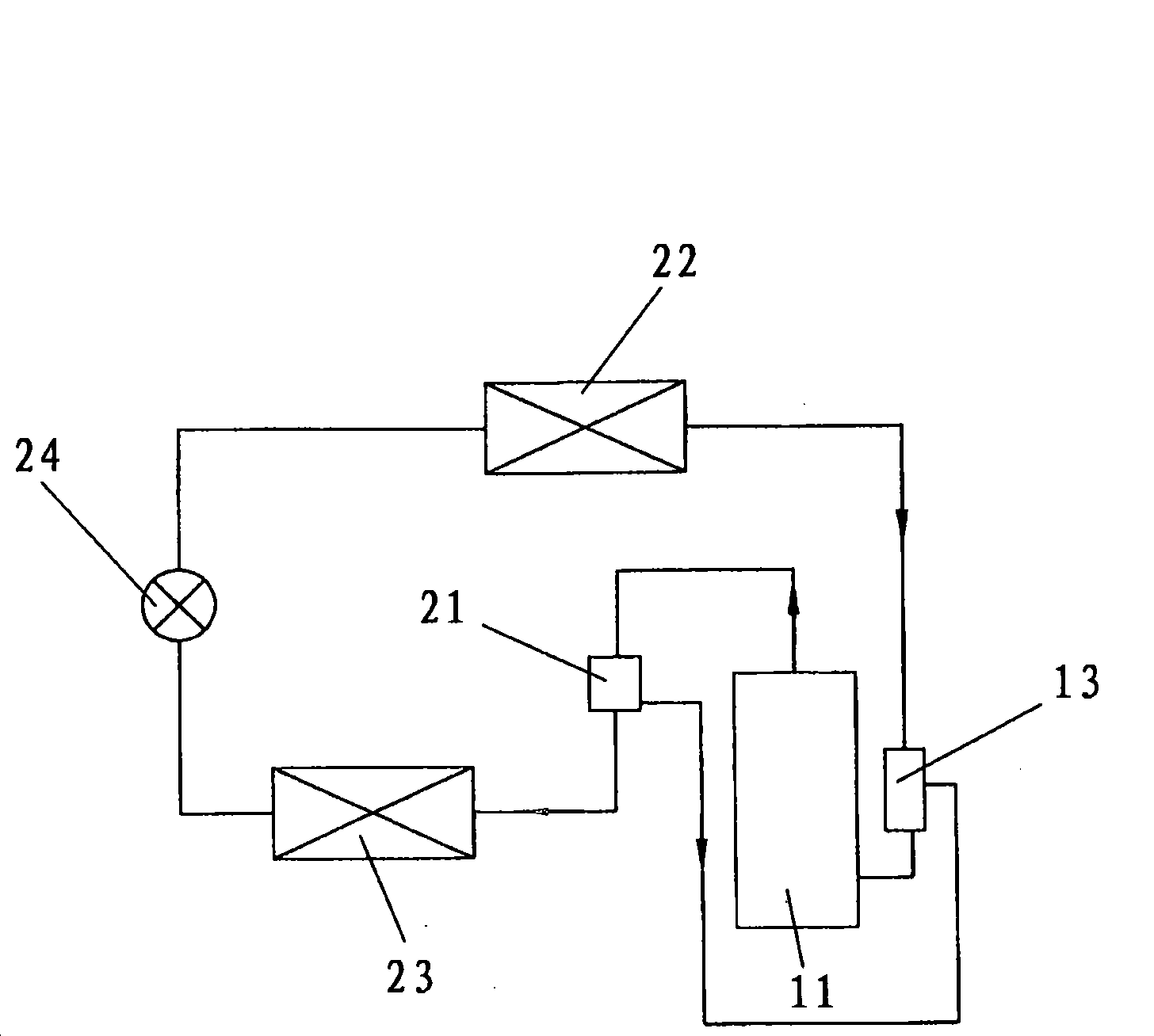 Integral structure of liquid reservoir and oil separator of compressor