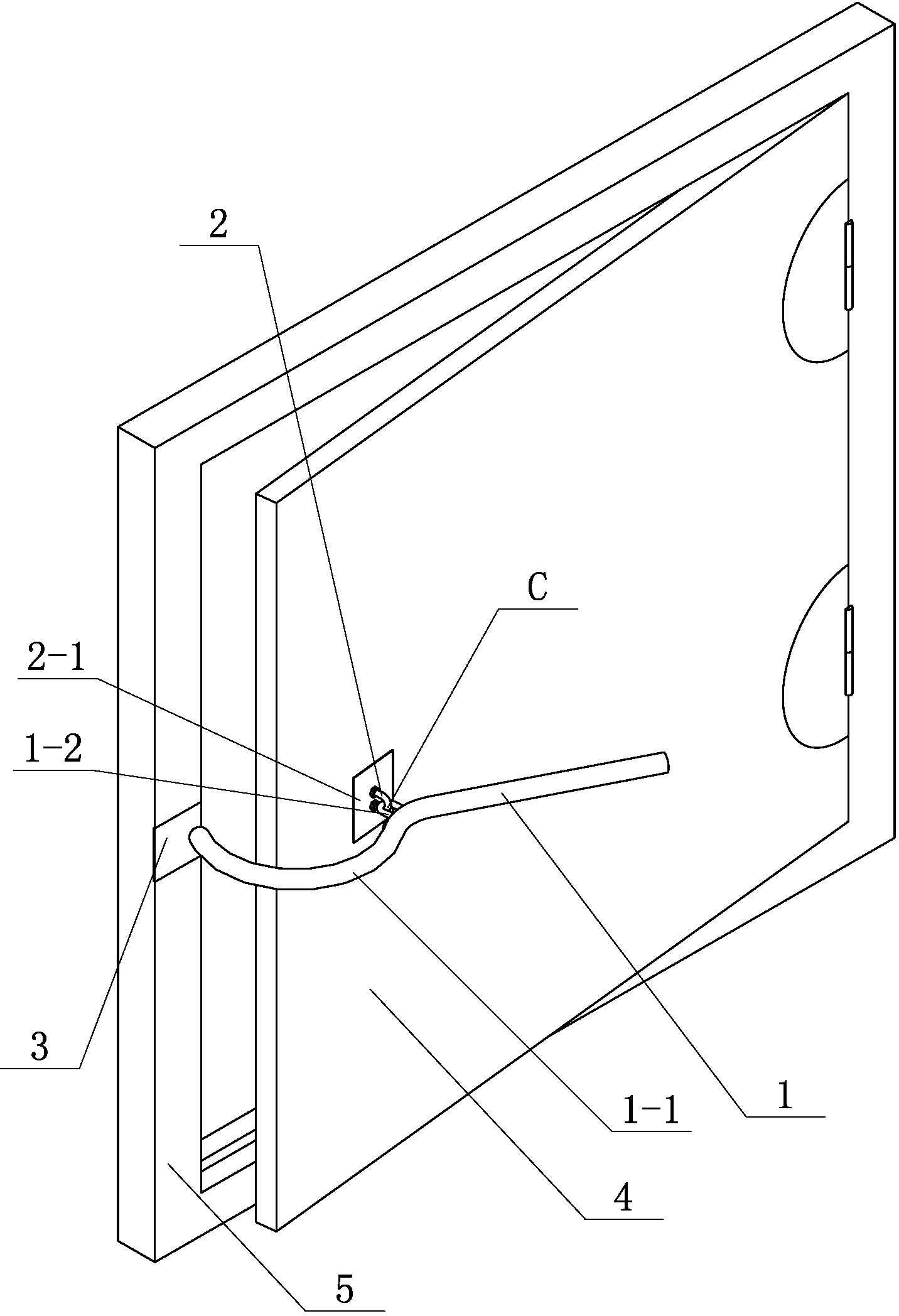 Power-assisted opening device for air door at high-negative-pressure area and manufacturing method