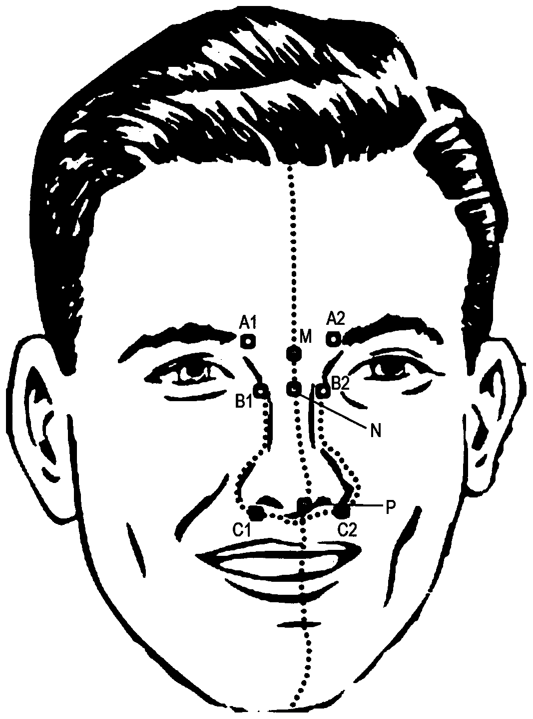 Face image nose shaping method and device