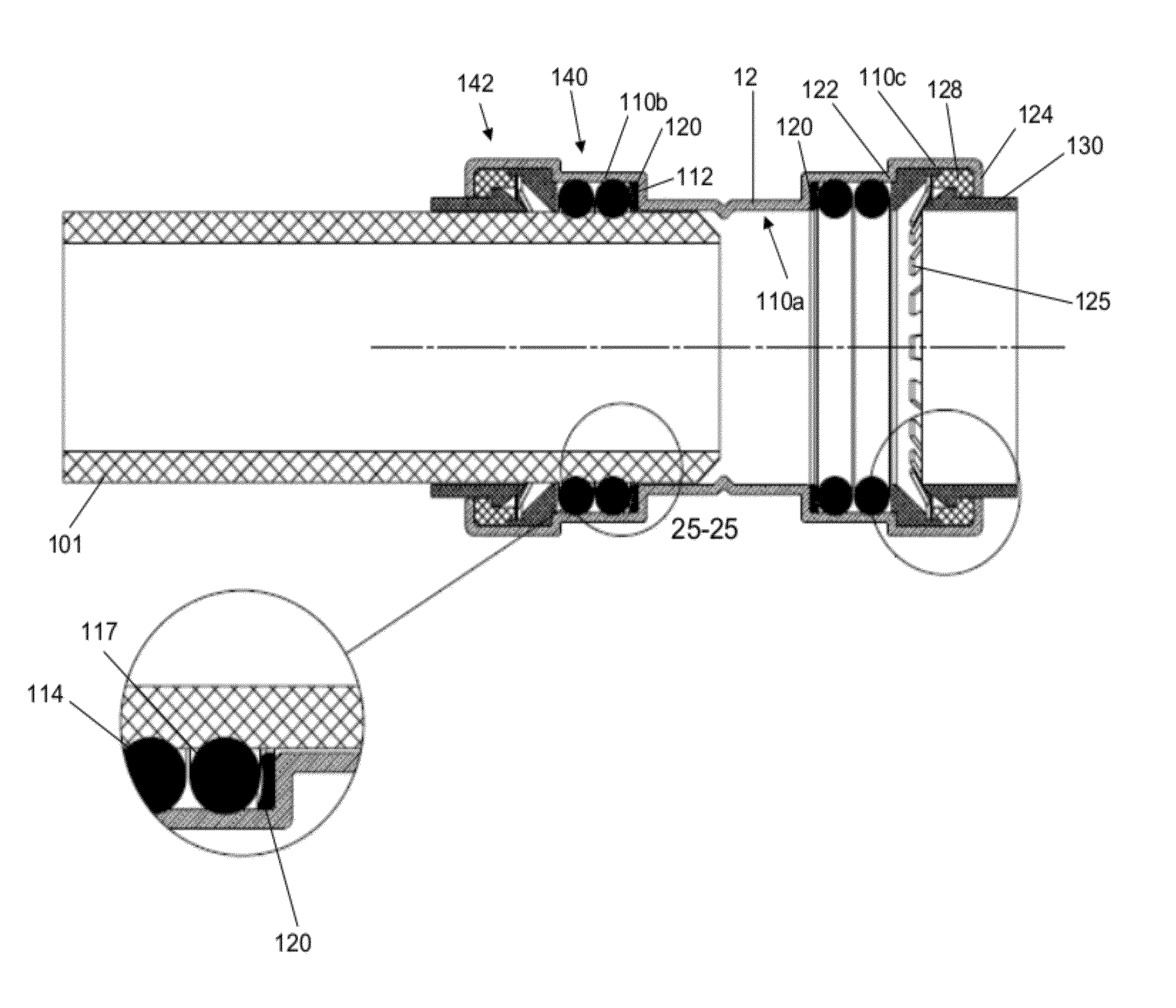 Piping joint assembly system and method with sealing ring stabilizer