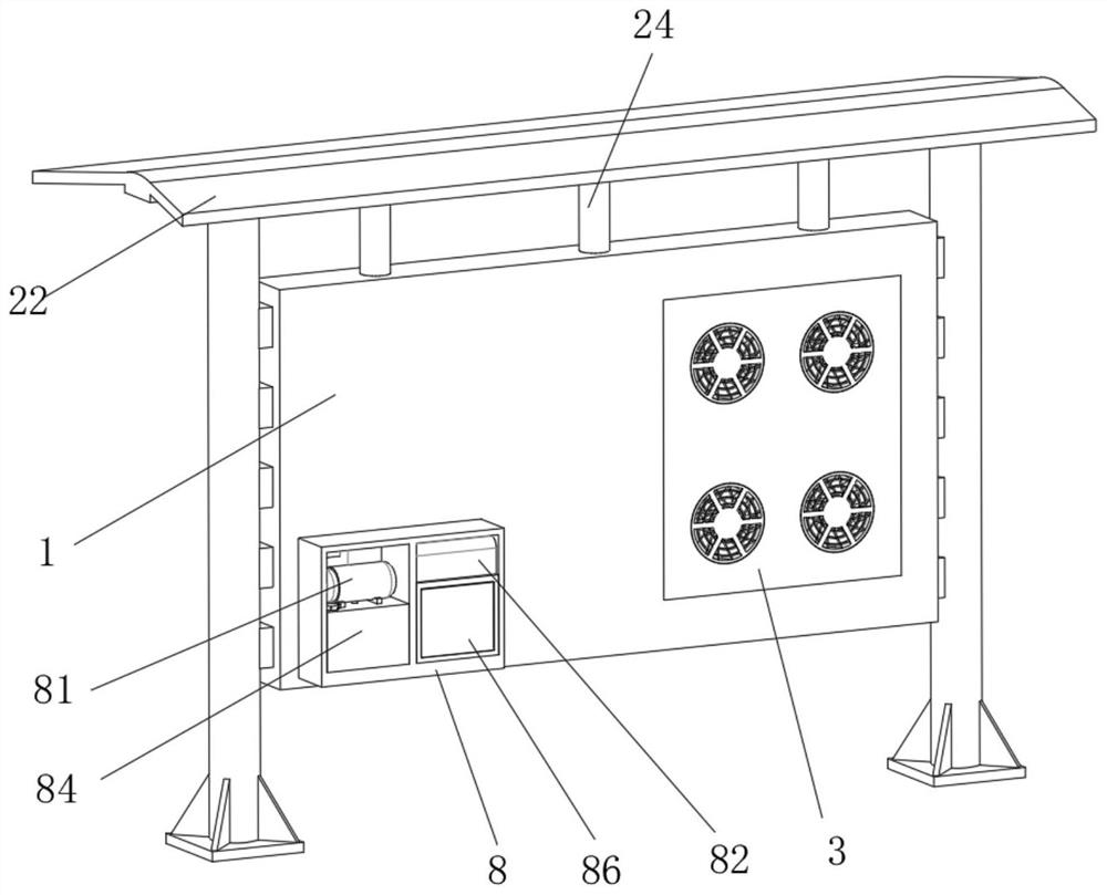 Community intelligent bulletin board for property management and use method thereof