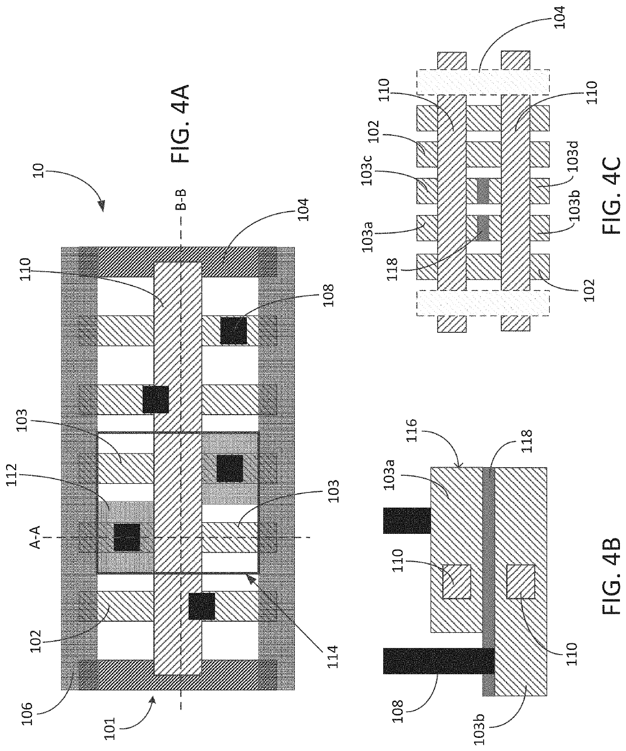 Apparatus and method for simultaneous formation of diffusion break, gate cut, and independent n and p gates for 3D transistor devices