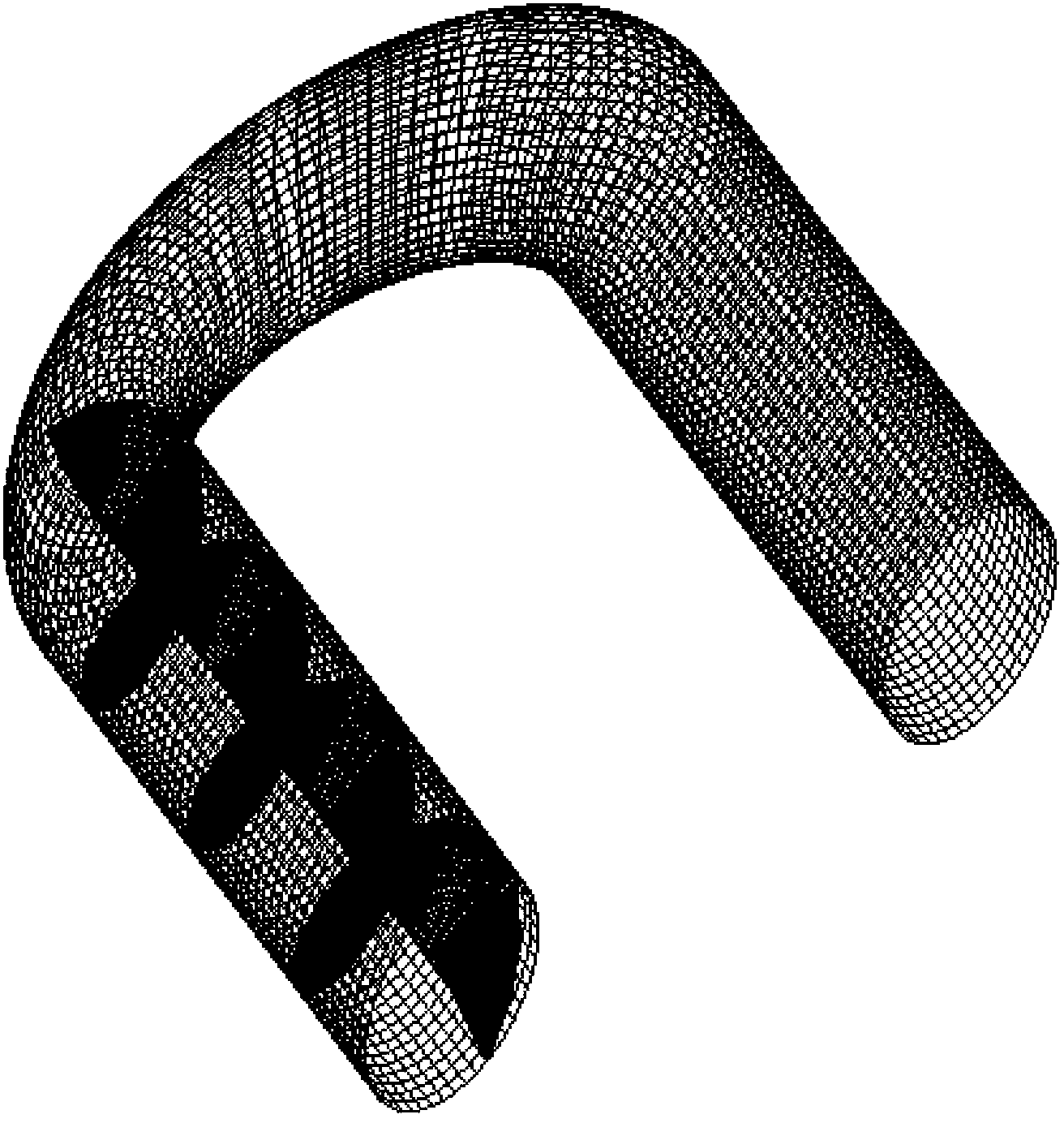 Spiral flow type anti-deposition reverse U-shaped pipe