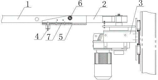 Safety protection mechanism on cantilever in laminated base plate centralized transferring machine