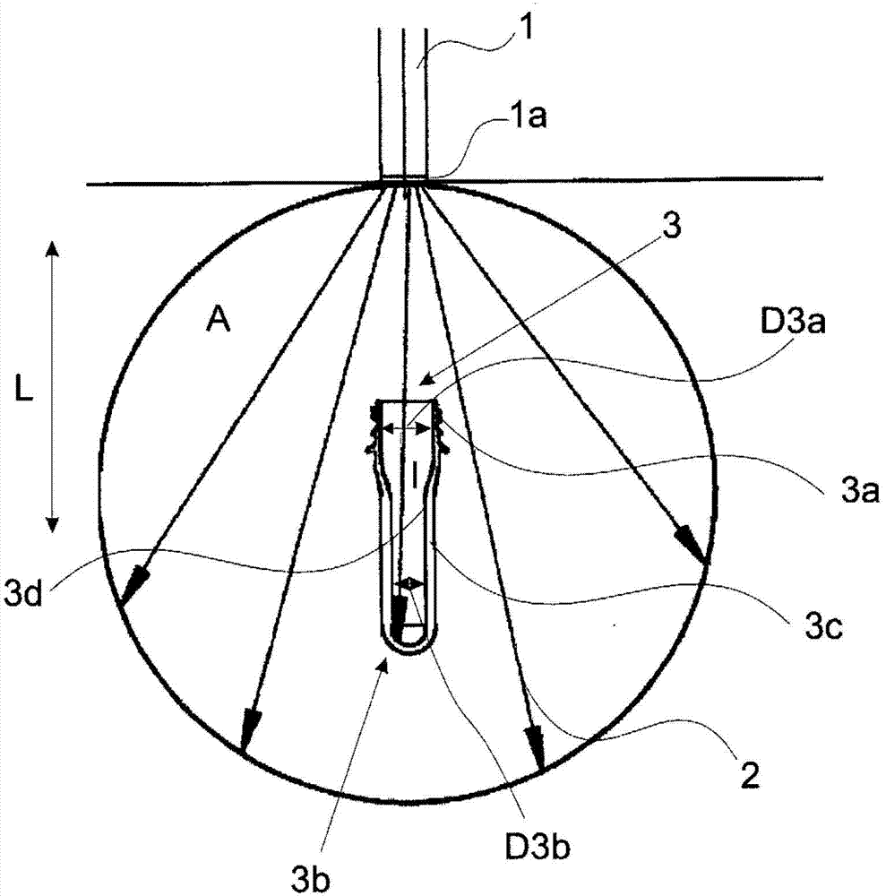 Device and method for sterilization of the internal walls of containers with a reflector device for e-beam
