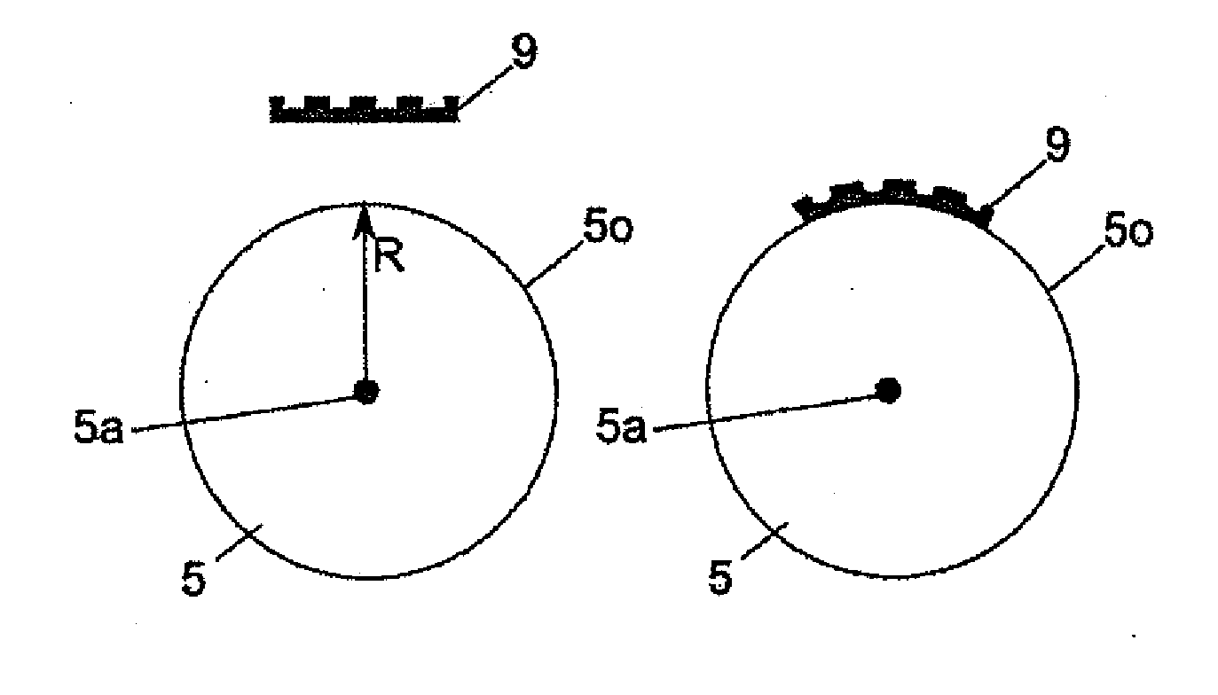 Nanostructure die, embossing roll, device and method for continuous embossing of nanostructures