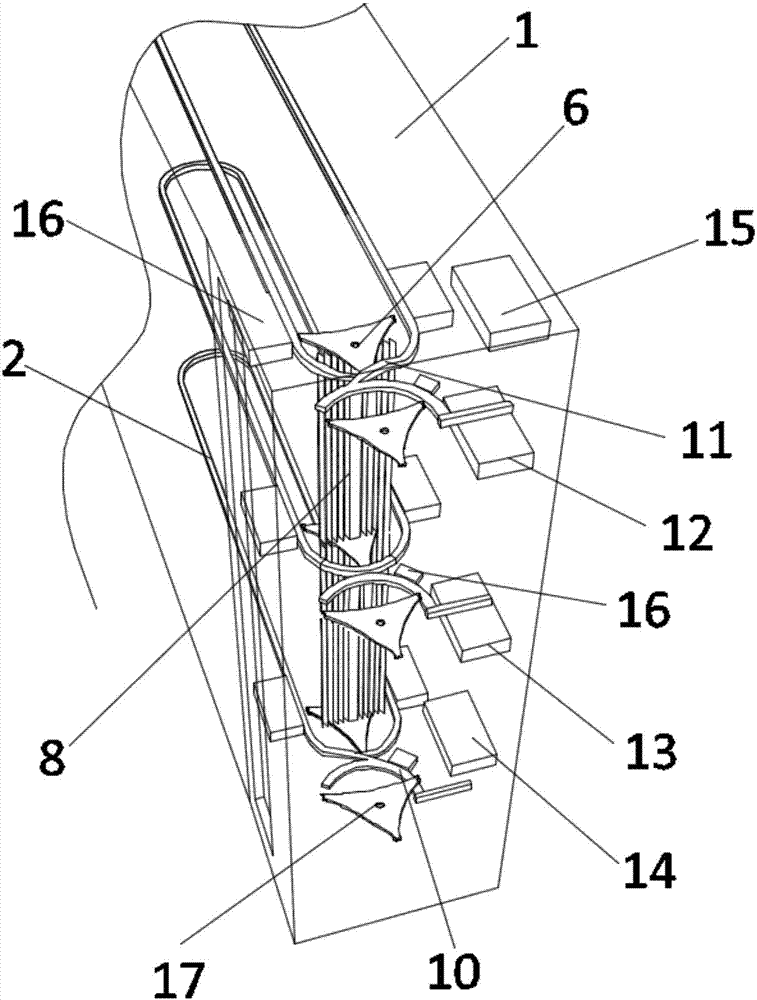 Assembly line type clothes control storage device