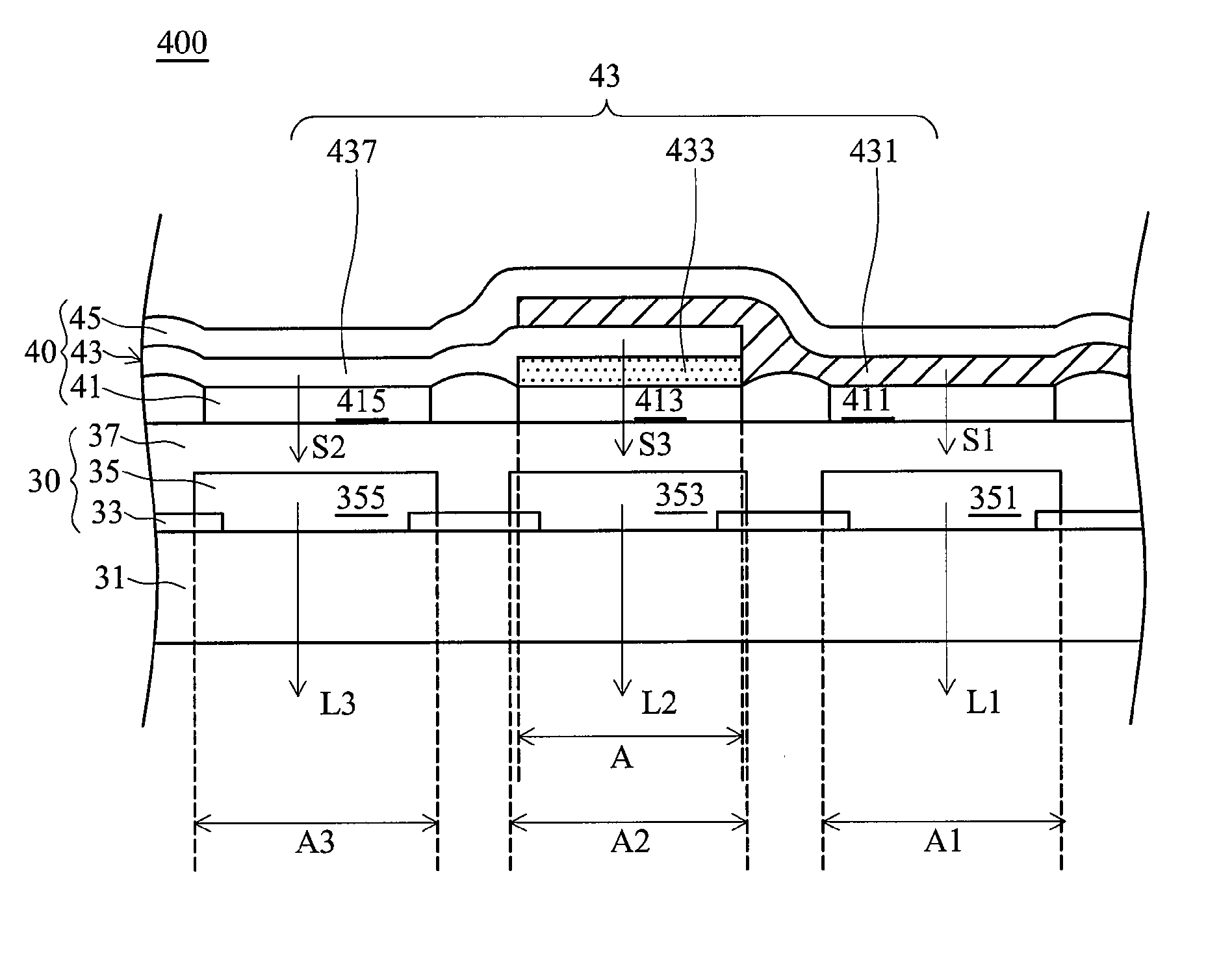 Full-Color OLED Display Apparatus with Improved Color Saturation and a Method of Manufacturing the Same