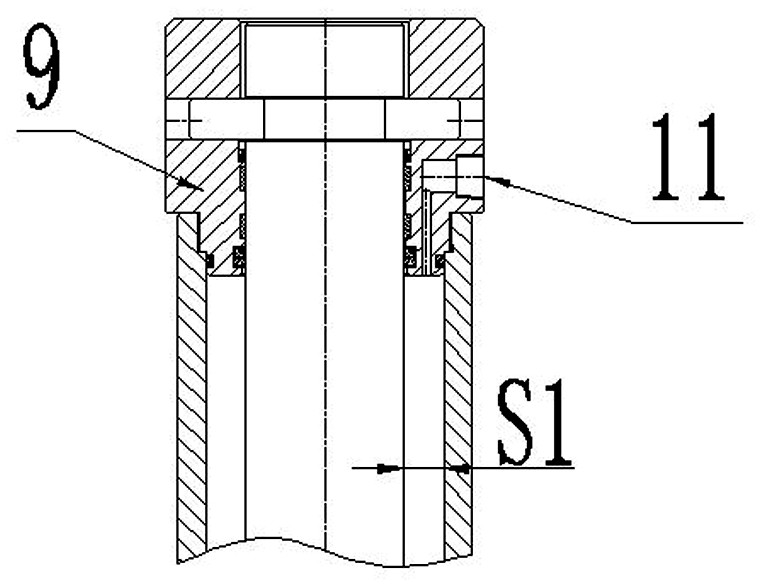 Combined oil cylinder of tire hydraulic vulcanizing machine and working method of combined oil cylinder