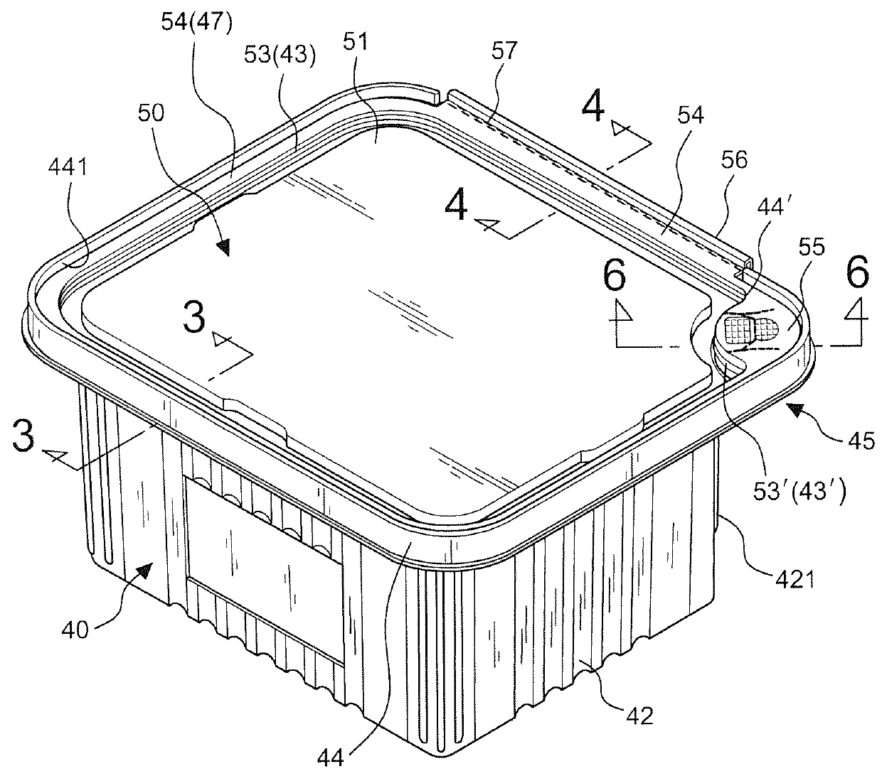 Tamper-proof and easy-open sealing type food container