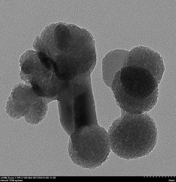 Biodegradable fluorescent mesoporous silica composite nanosphere and preparation method thereof