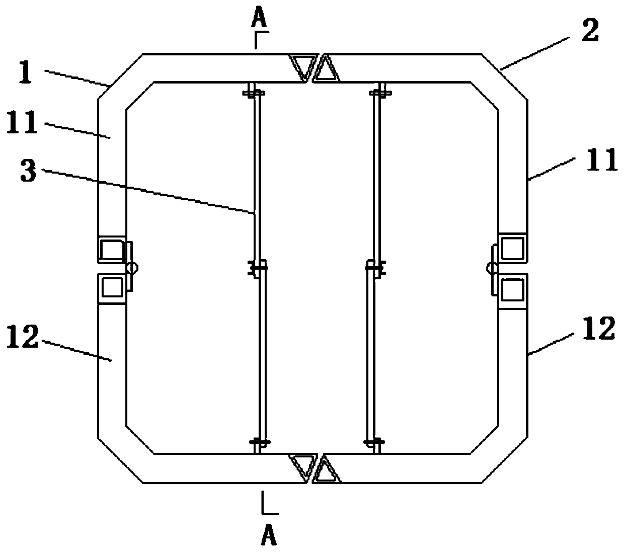 Entry-free integral quick-release type box girder internal mold and mounting and dismounting method thereof