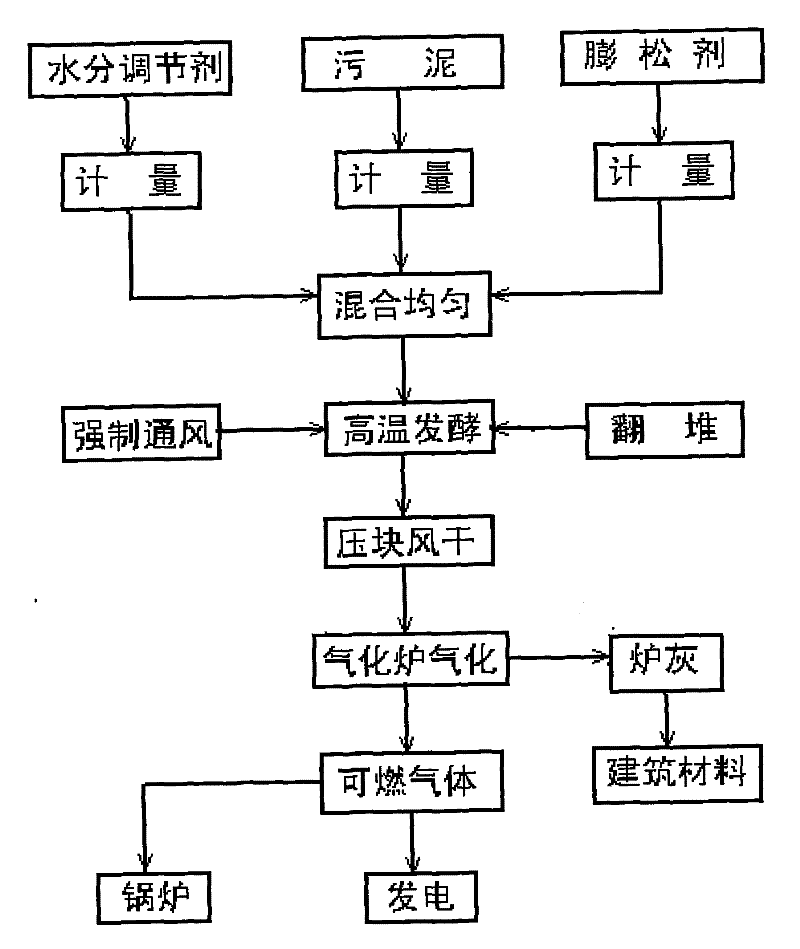 A process for producing combustible gas from sludge