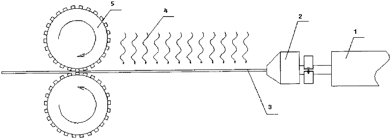 Method for polymer extruding and micro embossing shaping