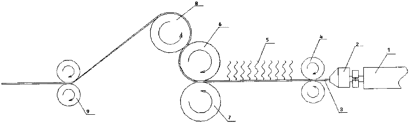 Method for polymer extruding and micro embossing shaping