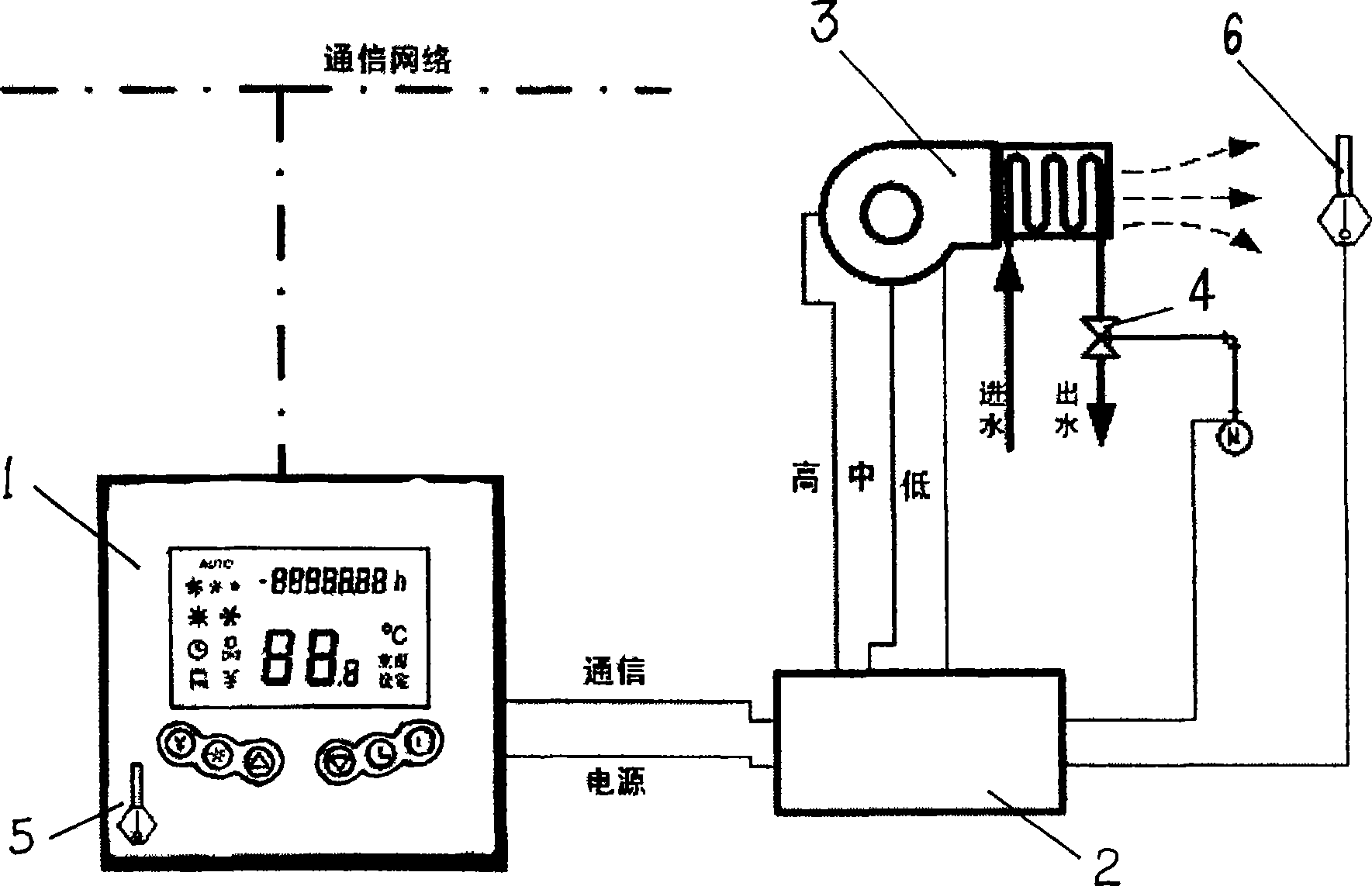 Cold-amount distribution metering method and device for central air conditioner