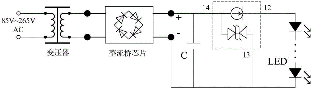 Three-terminal vertical type constant current device with protective function and manufacturing method thereof