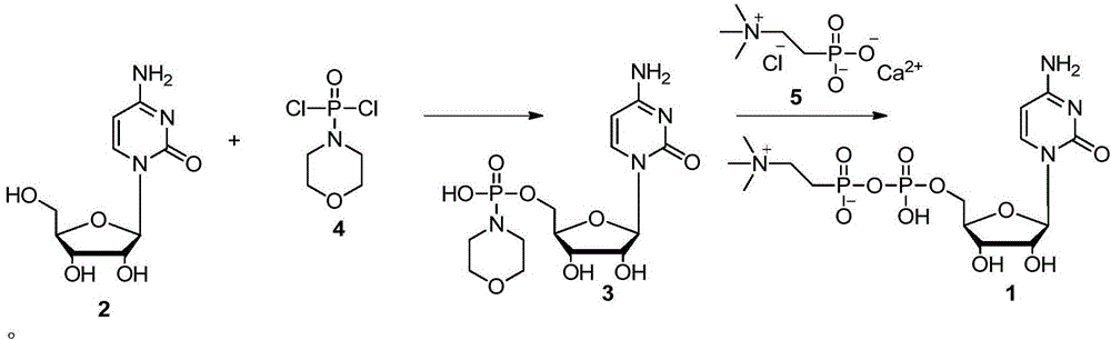 Citicoline and synthetic method thereof