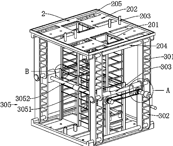 Combined ladder cage for construction engineering