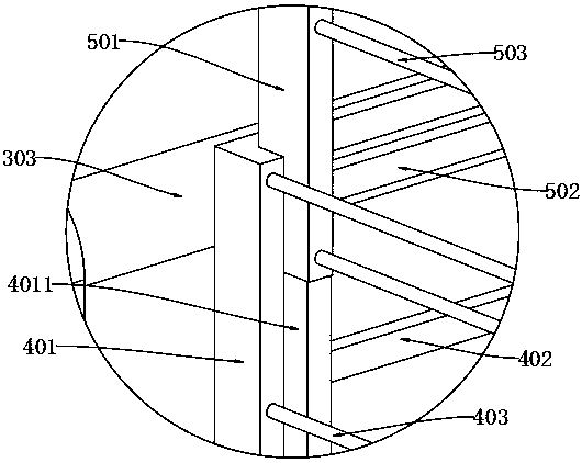 Combined ladder cage for construction engineering