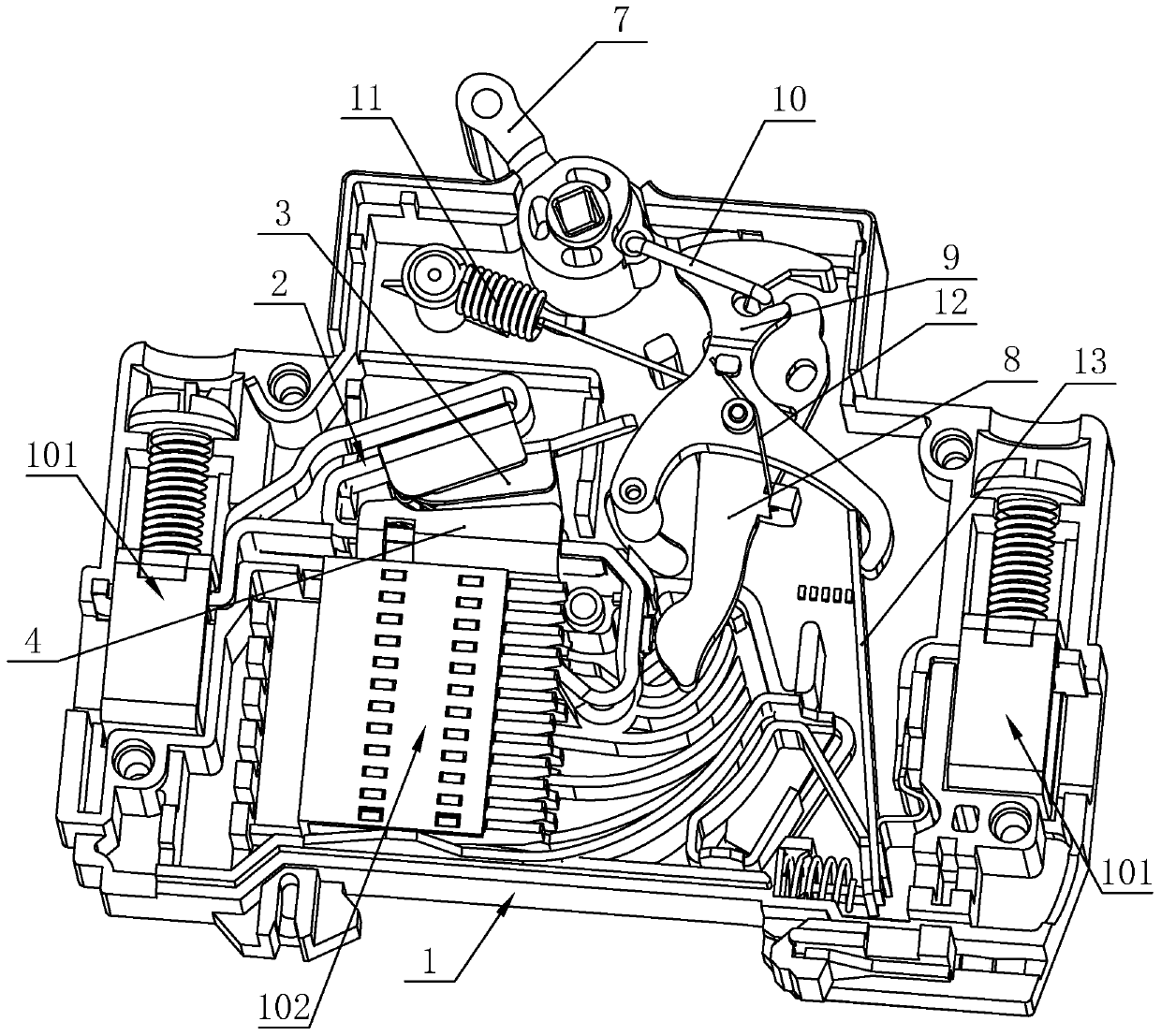 Miniature circuit breaker suitable for small ampere current