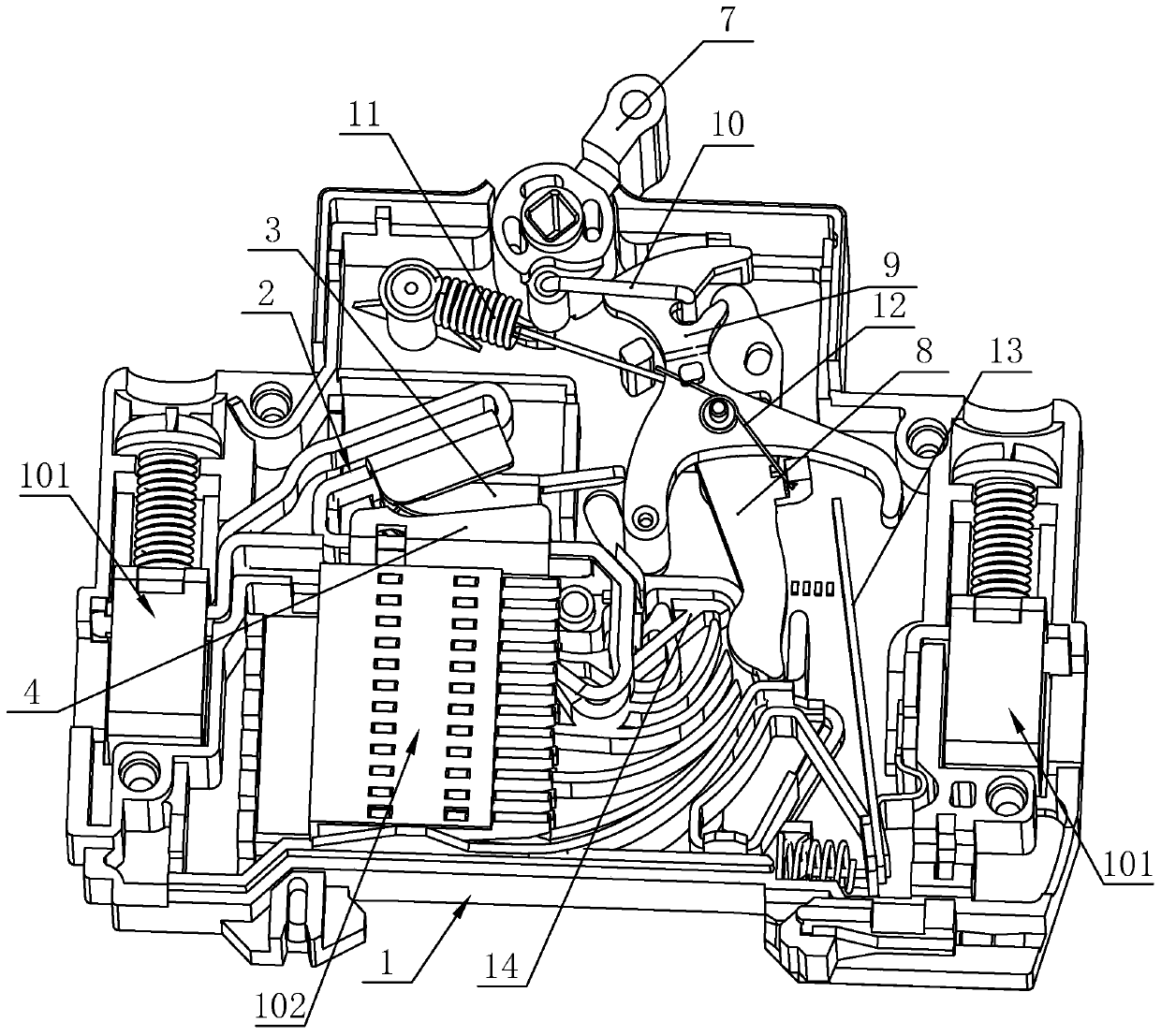 Miniature circuit breaker suitable for small ampere current