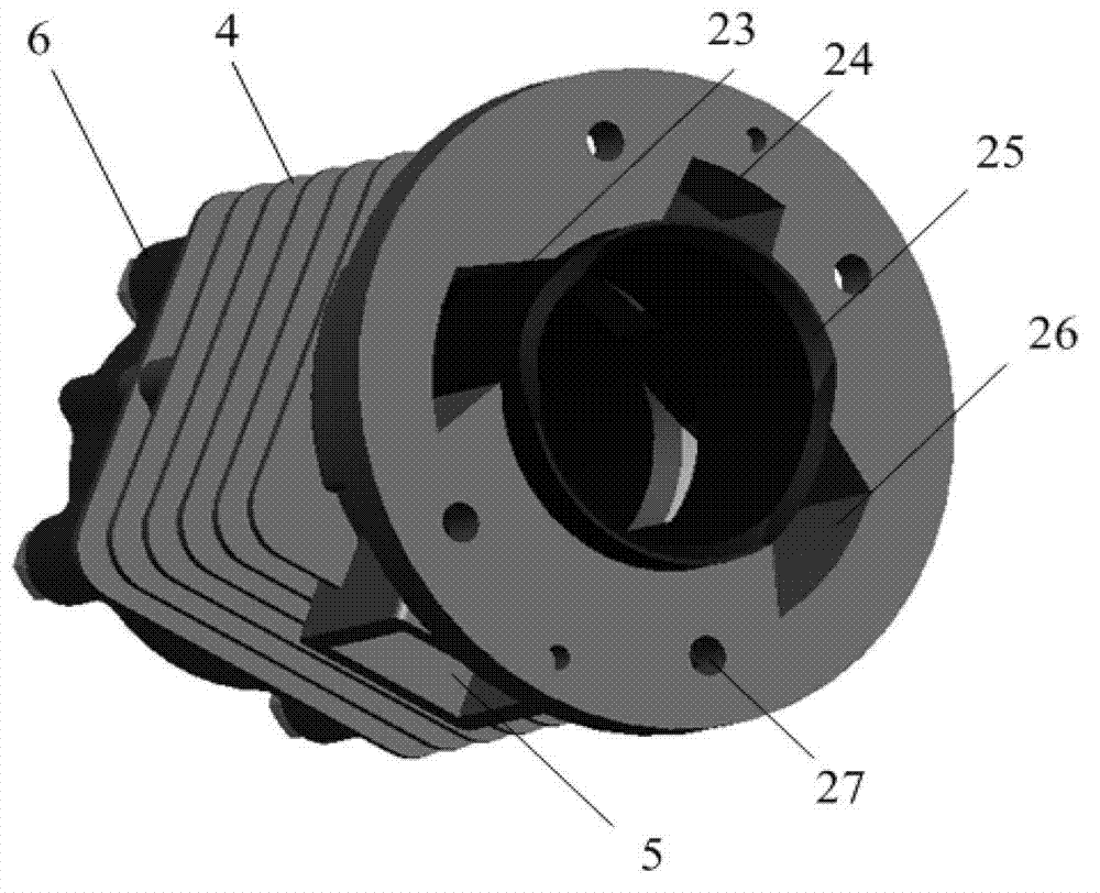 Scavenging system of constant-pressure air source type free piston internal combustion generator