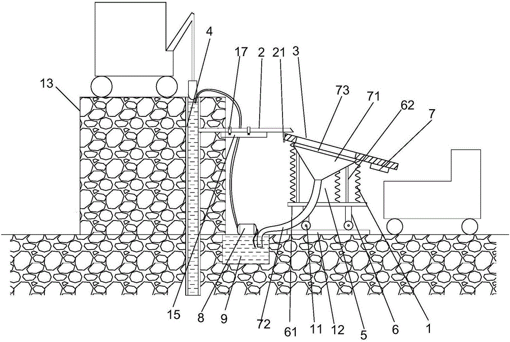 Mud treatment device for building pile foundation construction