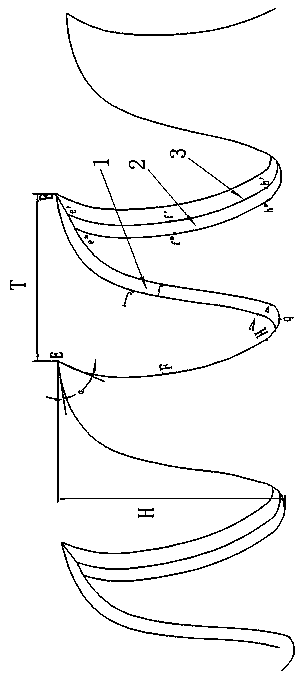 A bionic zigzag structure