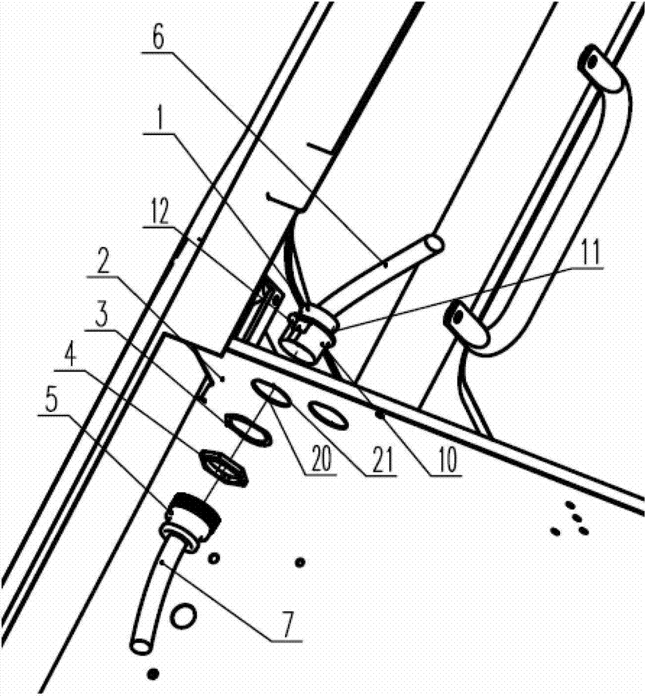 Wire harness connection and installation structure