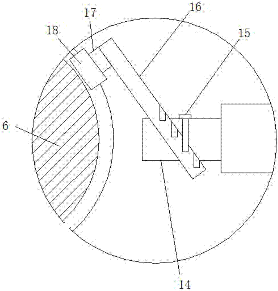 Slag scraping device of circular electrolytic floatation tank