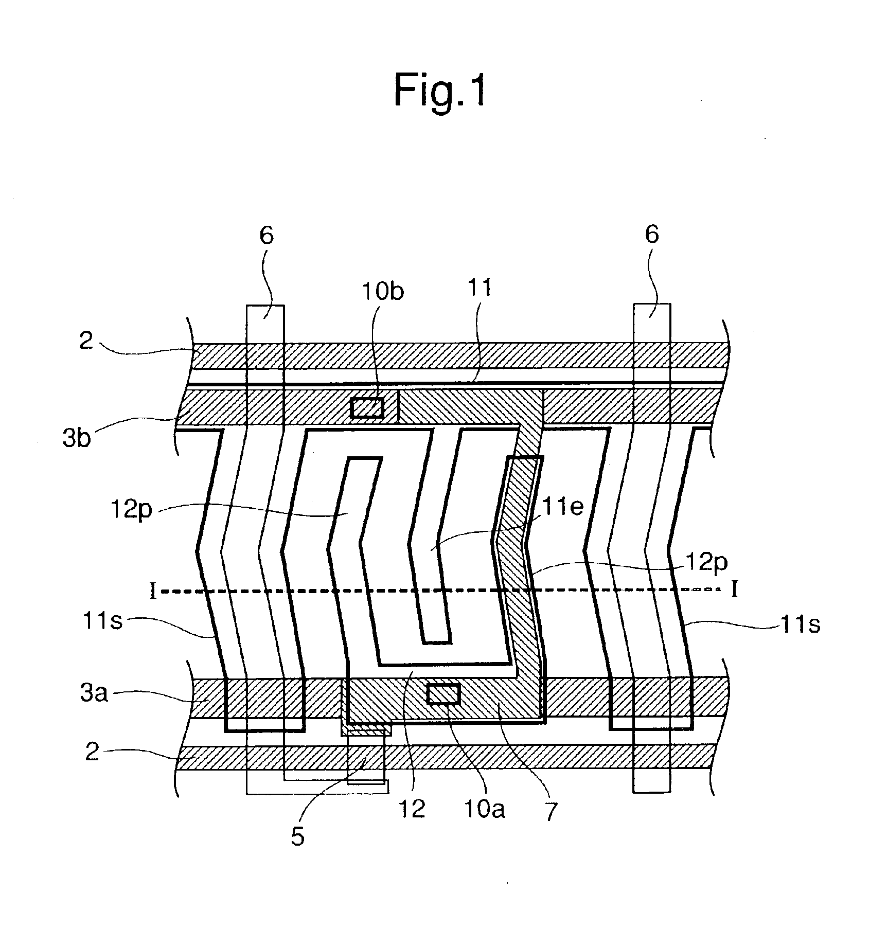 Liquid crystal display device of an in-plane switching mode including a black matrix layer