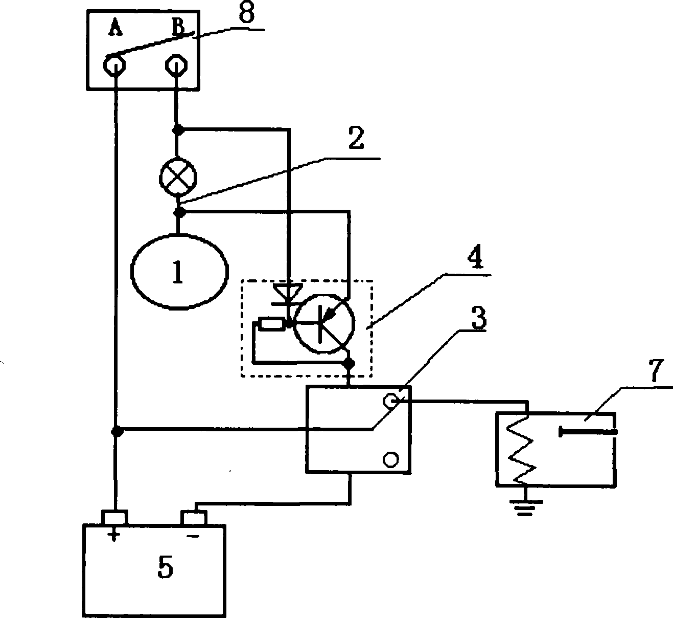 Automatic flame-out device for diesel vehicle