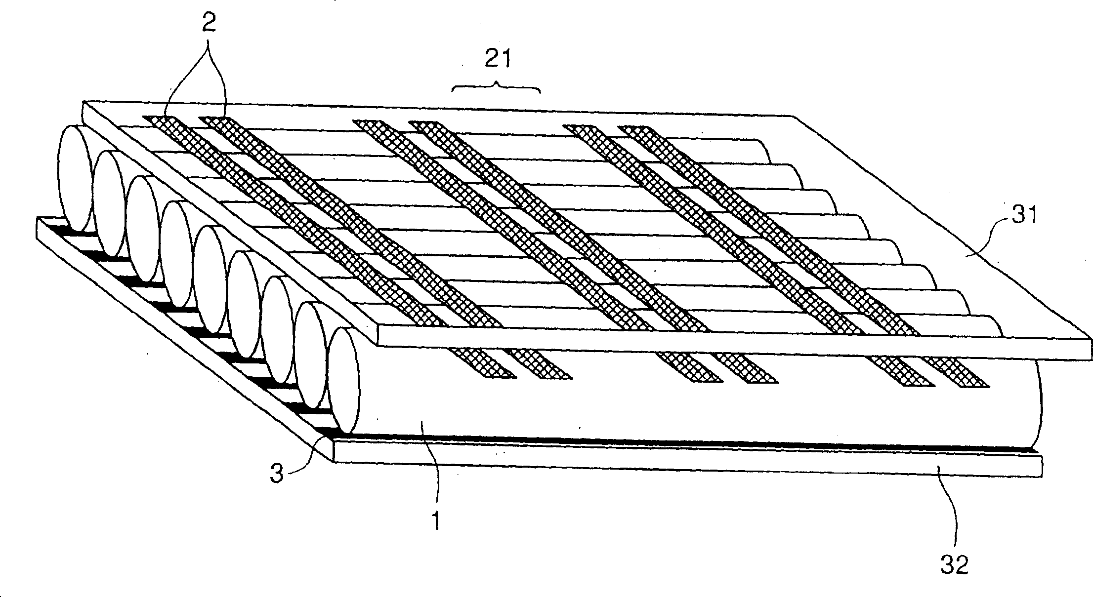 Luminous tube array display equipment