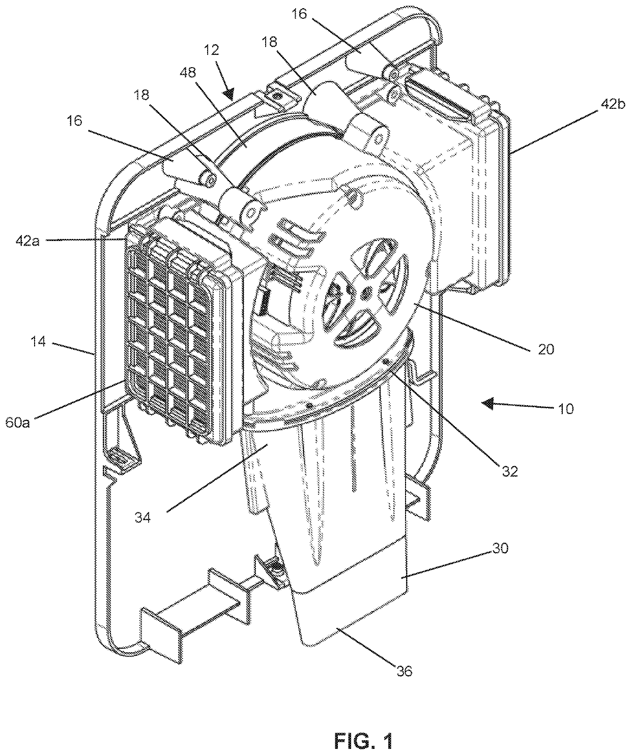 Motor intake sealing filtration system for hand dryer