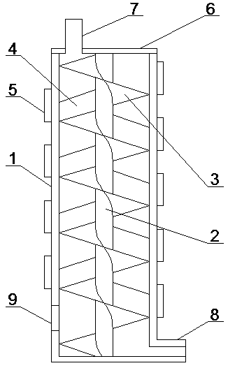 Tower type sewage purification device based on spiral structure