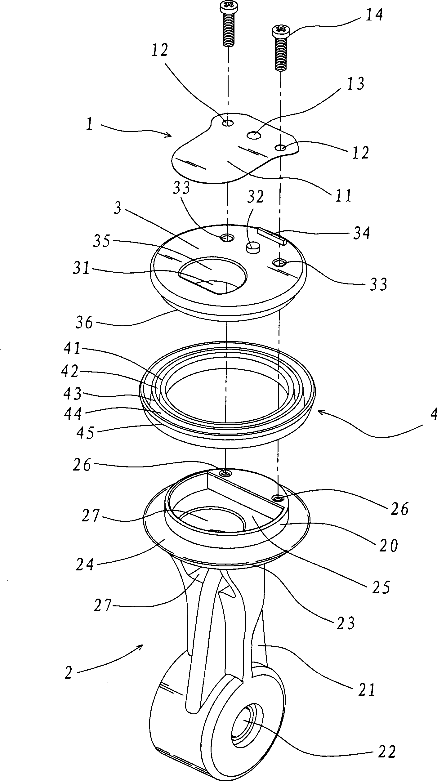 Piston body structure of air compressor