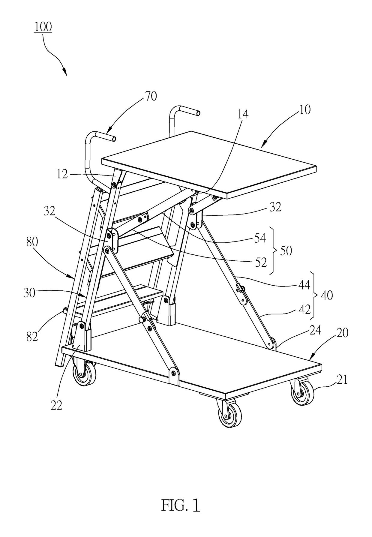 Foldable picking ladder cart