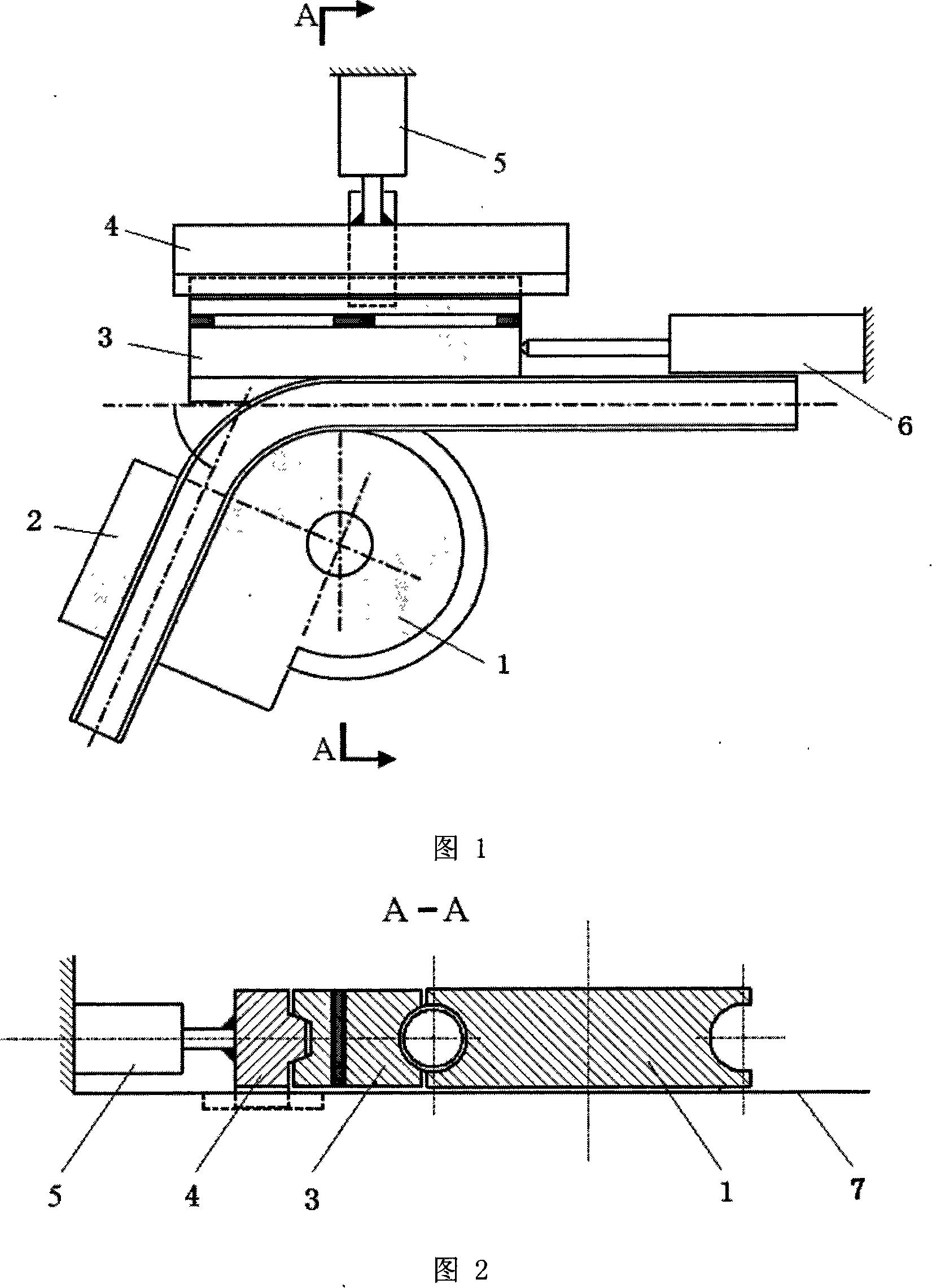 Tube bending forming processing device