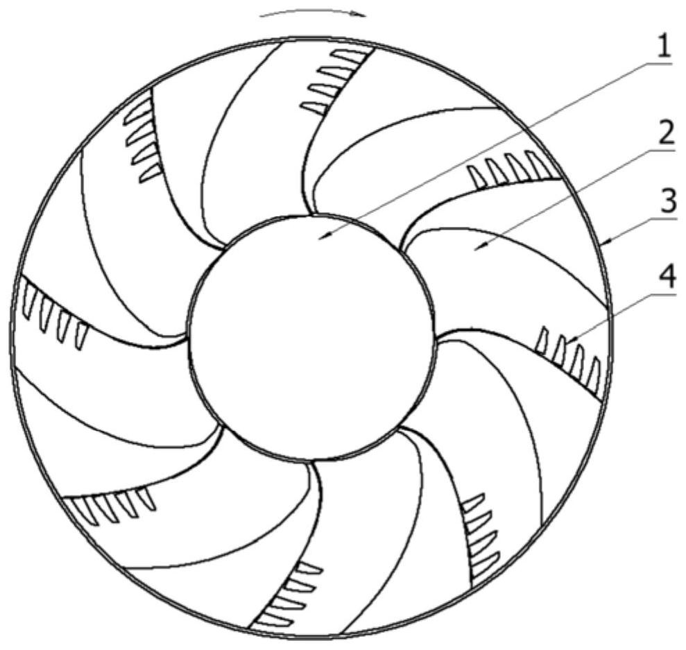 A noise-reducing axial flow fan