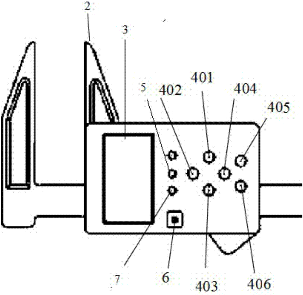 Automatic measuring device and system for diameter of standing tree at breast height